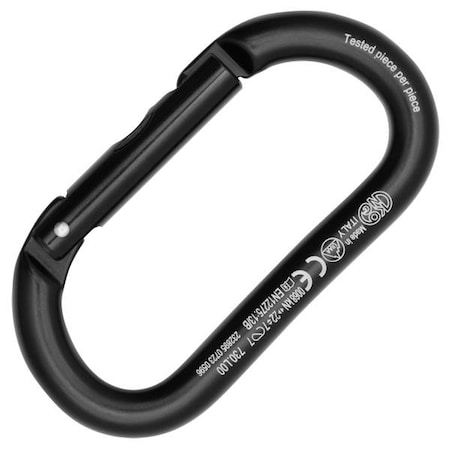 Kong Usa Oval, 105 mm Length, 16 mm Gate Opening, Aluminum Alloy, Black 730L00NN0KK